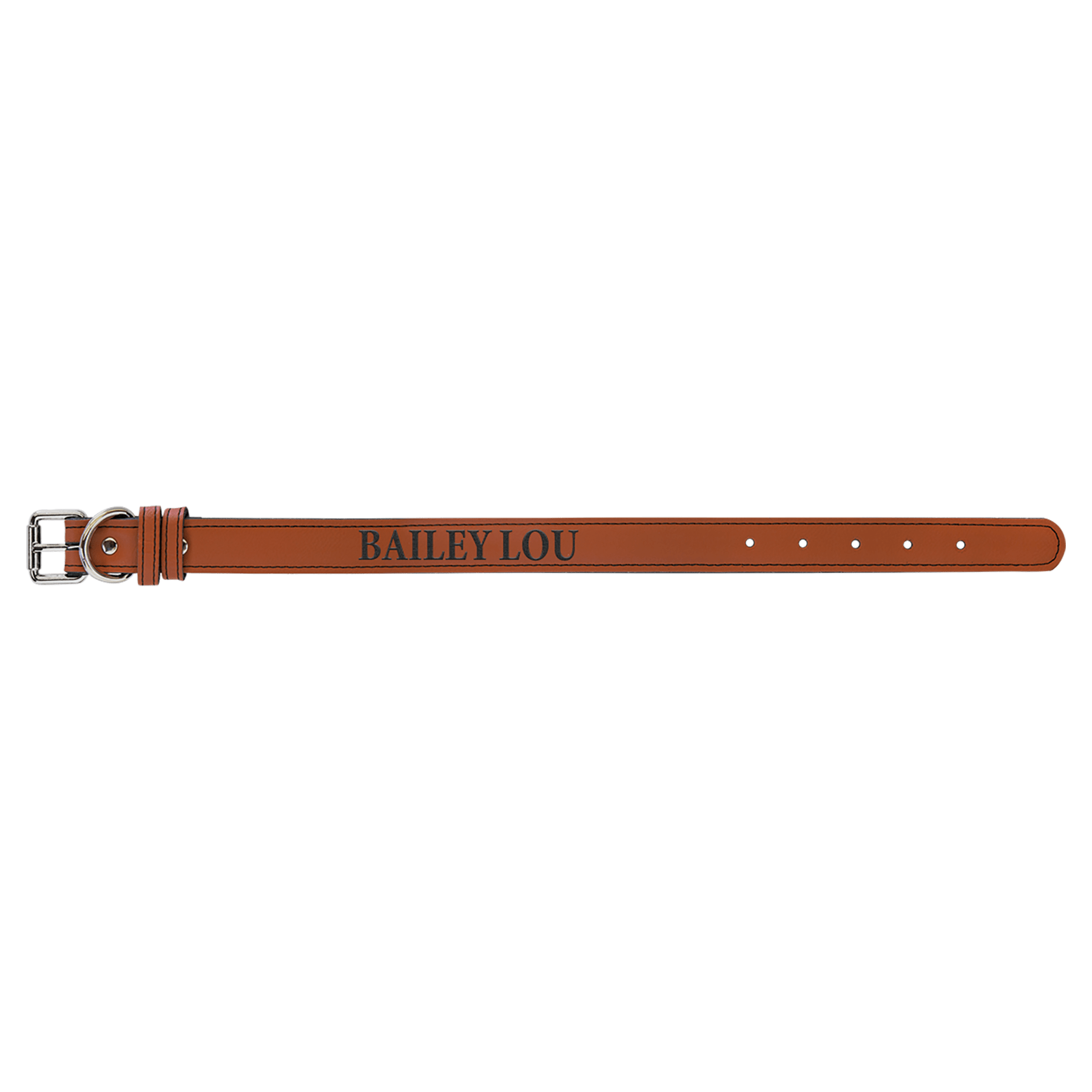 Rawhide small laser engraved leatherette dog collar personalized pet ID