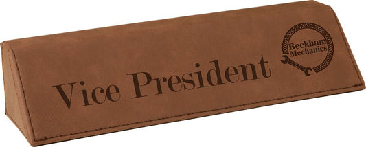 8 1/2" Laserable Leatherette Desk Wedge