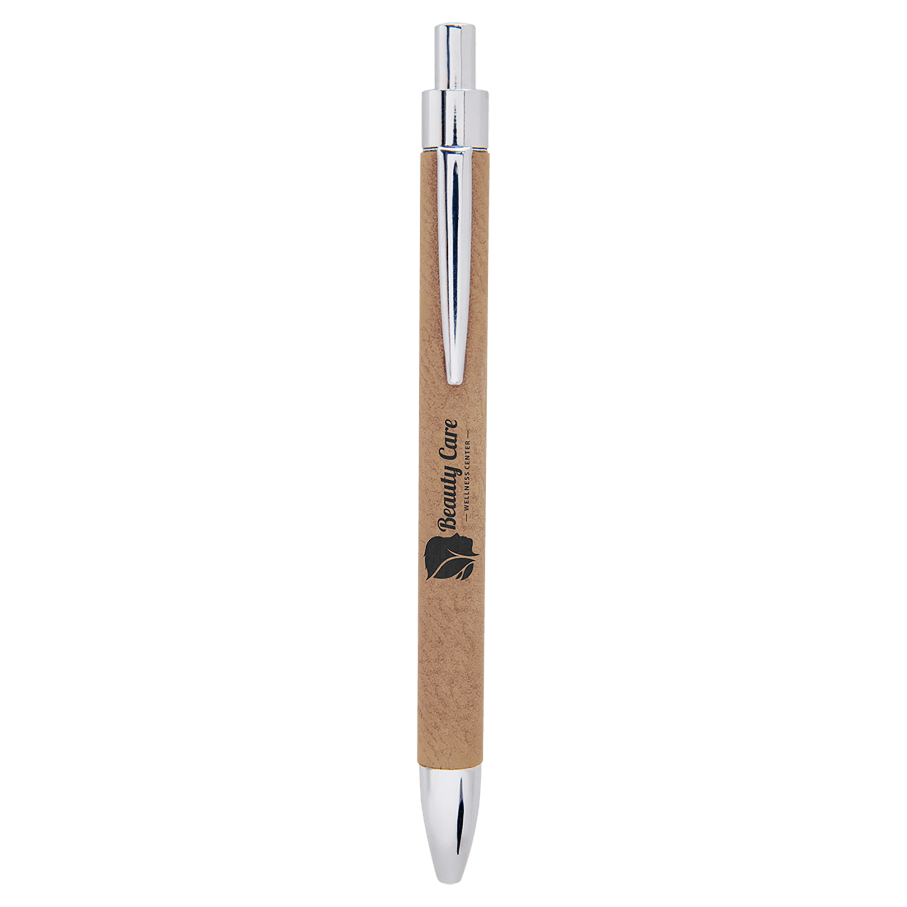 Light Brown " laser engravable leatherette pen personalized gift