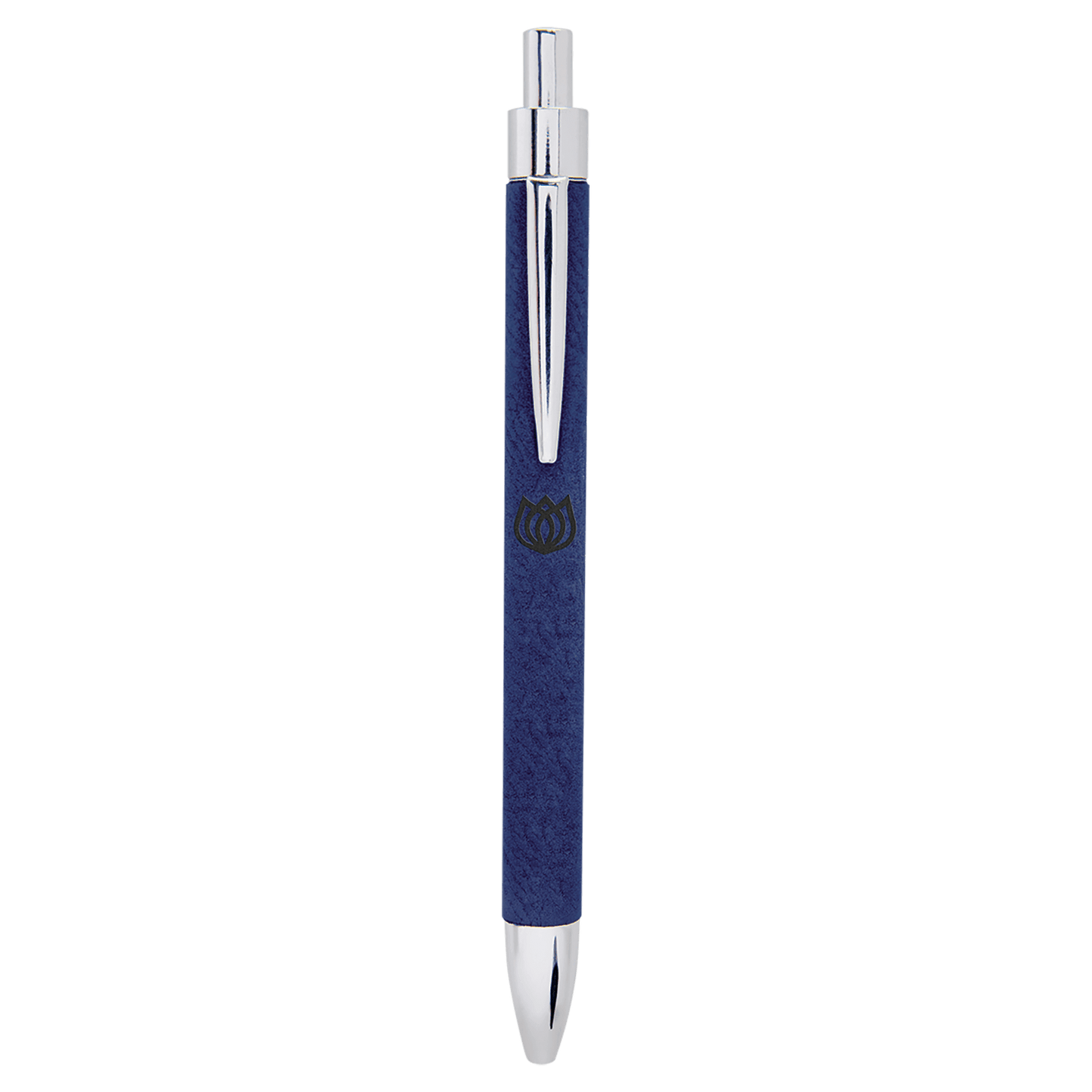 Blue/Black " laser engravable leatherette pen personalized gift