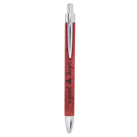 " laser engravable leatherette pen personalized gift