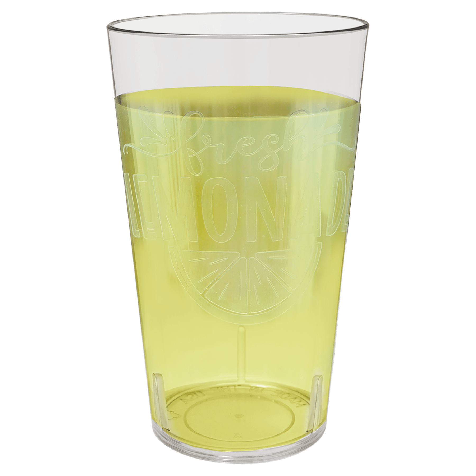 Personalized 24 oz. reusable clear plastic cup with custom engraved name or design