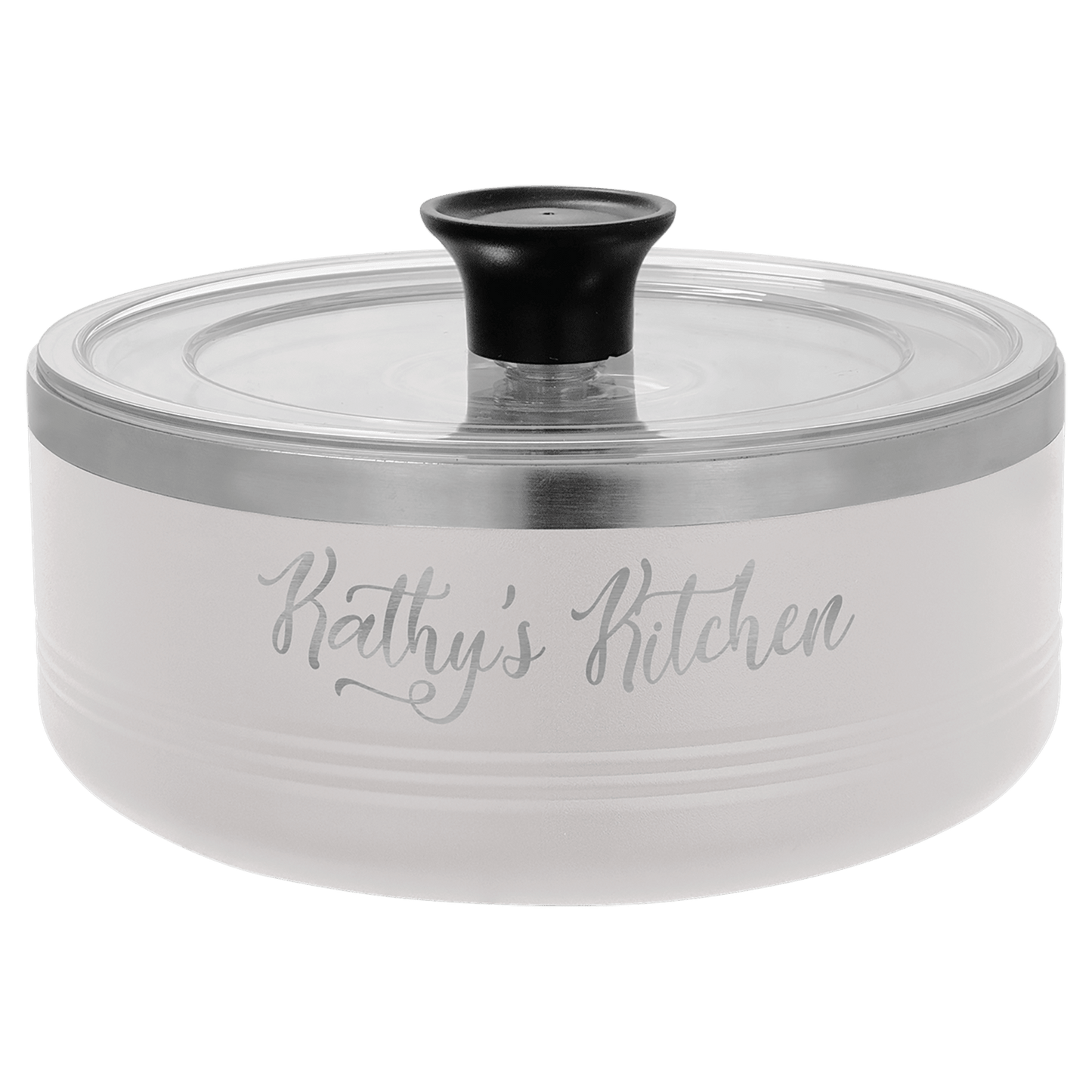 Polar Camel White 1 1/4 Quart Serving Bowl with Lid