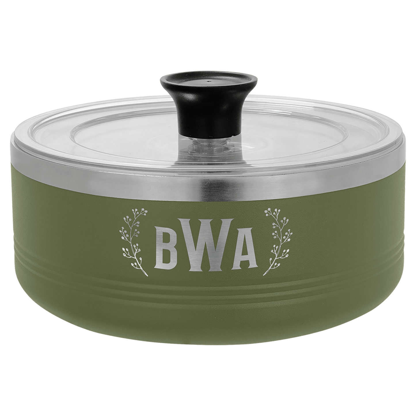 Polar Camel Olive Green 1 1/4 Quart Serving Bowl with Lid