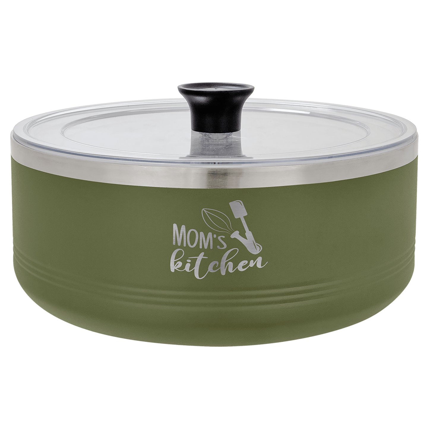 Polar Camel Olive Green 3 Quart Serving Bowl with Lid