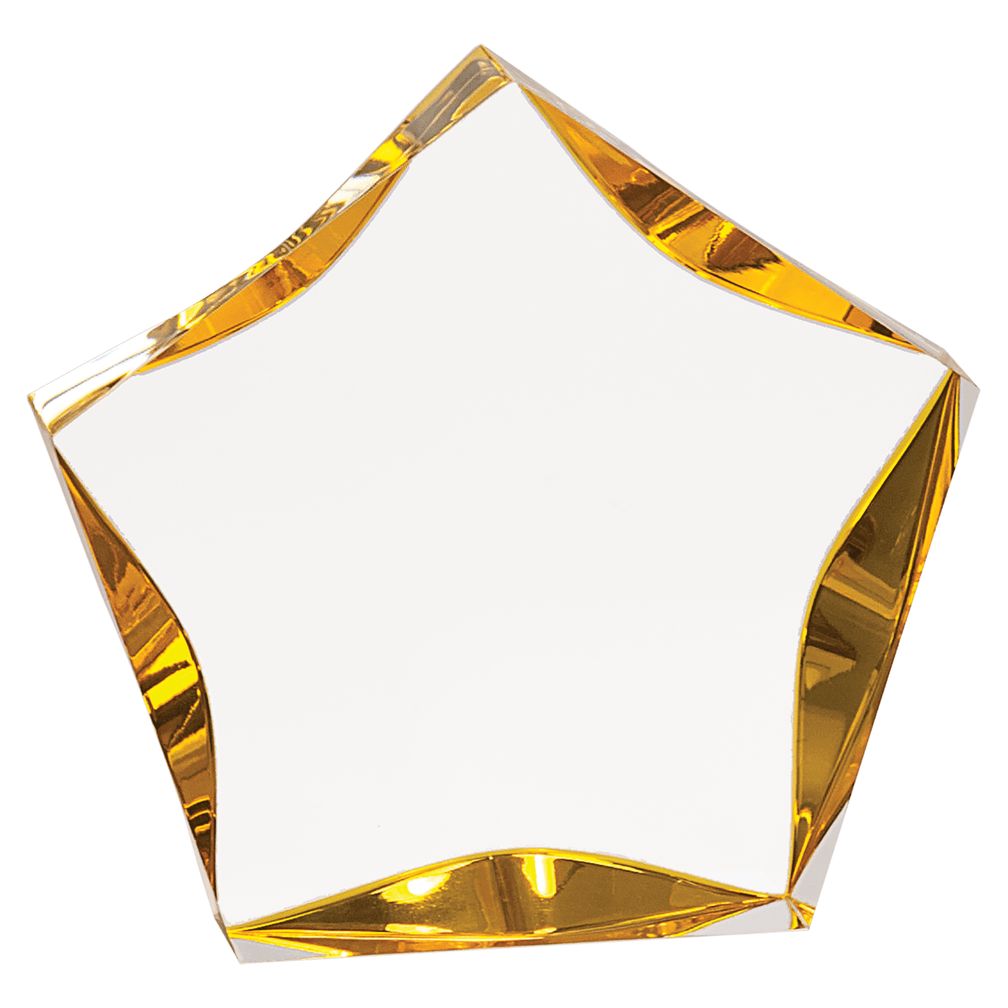 Clear/Gold 5" Luminary Star Acrylic