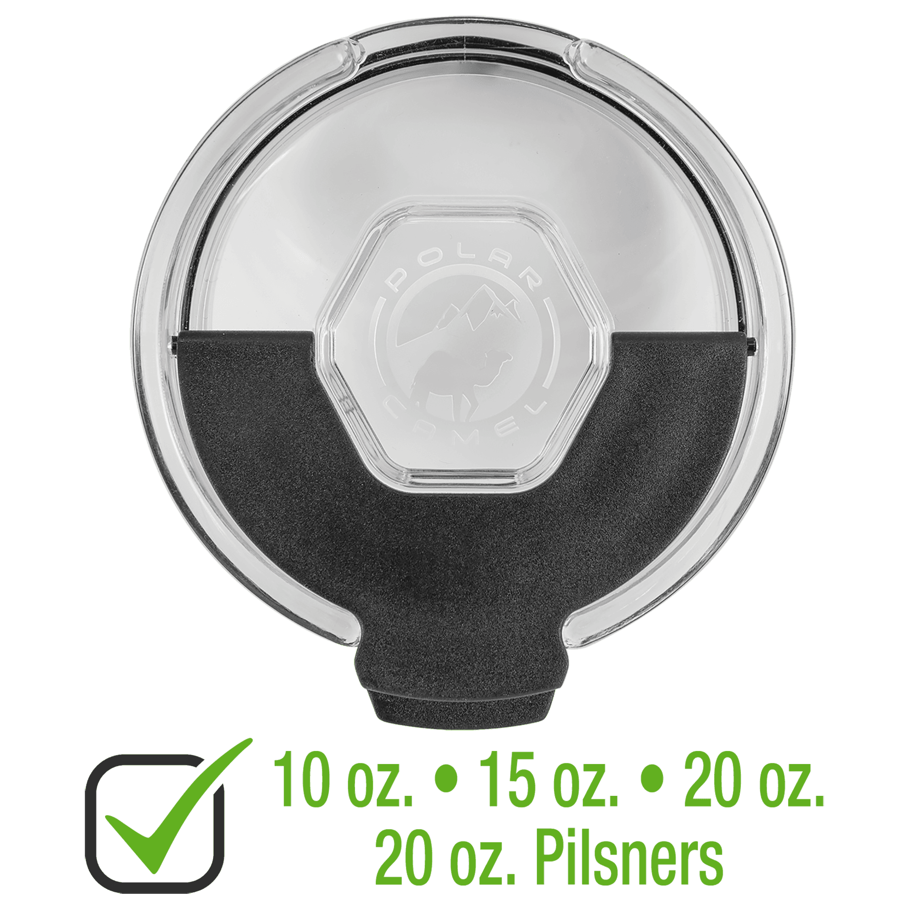 Clear replacement snap lid for 10, 15, 16 and 20 oz. Polar Camel tumblers and 20 oz. pilsners