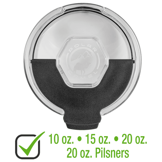 Clear replacement snap lid for 10, 15, 16 and 20 oz. Polar Camel tumblers and 20 oz. pilsners