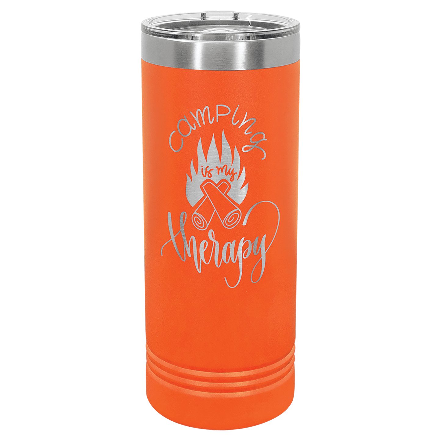 Polar Camel 22 oz. Orange Skinny Tumbler with Slider Lid
