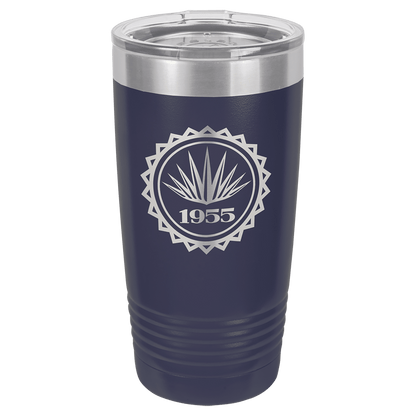 Personalized 20 oz. stainless steel ringneck tumbler with logo lid and custom engraved name or design