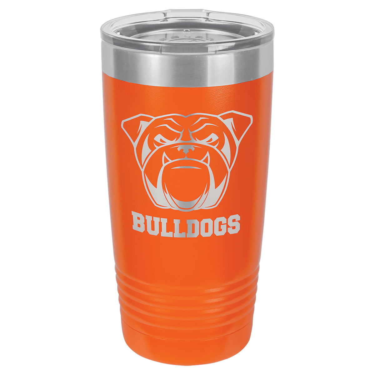 Personalized 20 oz. stainless steel ringneck tumbler with logo lid and custom engraved name or design
