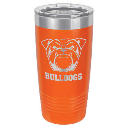 Personalized 20 oz. stainless steel ringneck tumbler with logo lid and custom engraved name or design