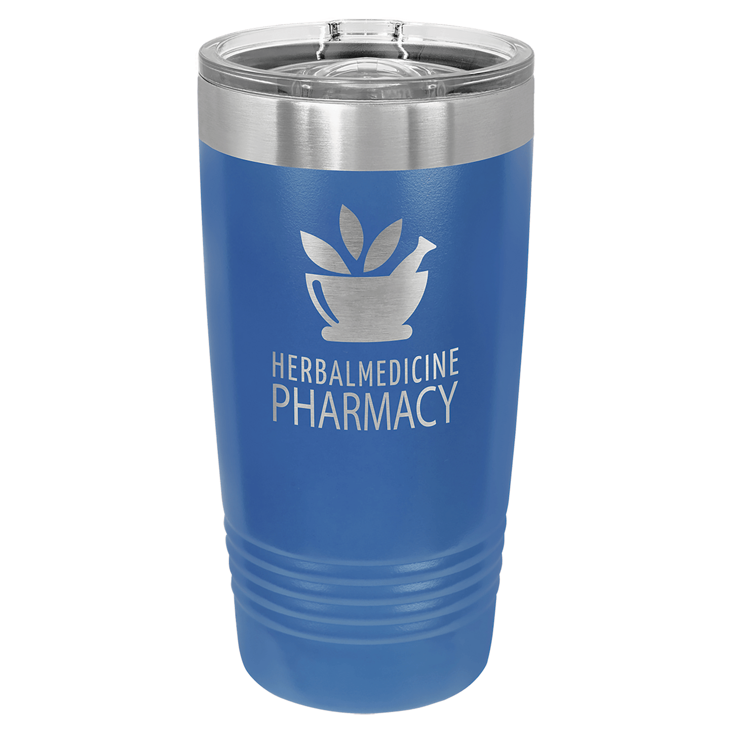 Personalized 20 oz. stainless steel ringneck tumbler with slider lid and custom engraved name or message