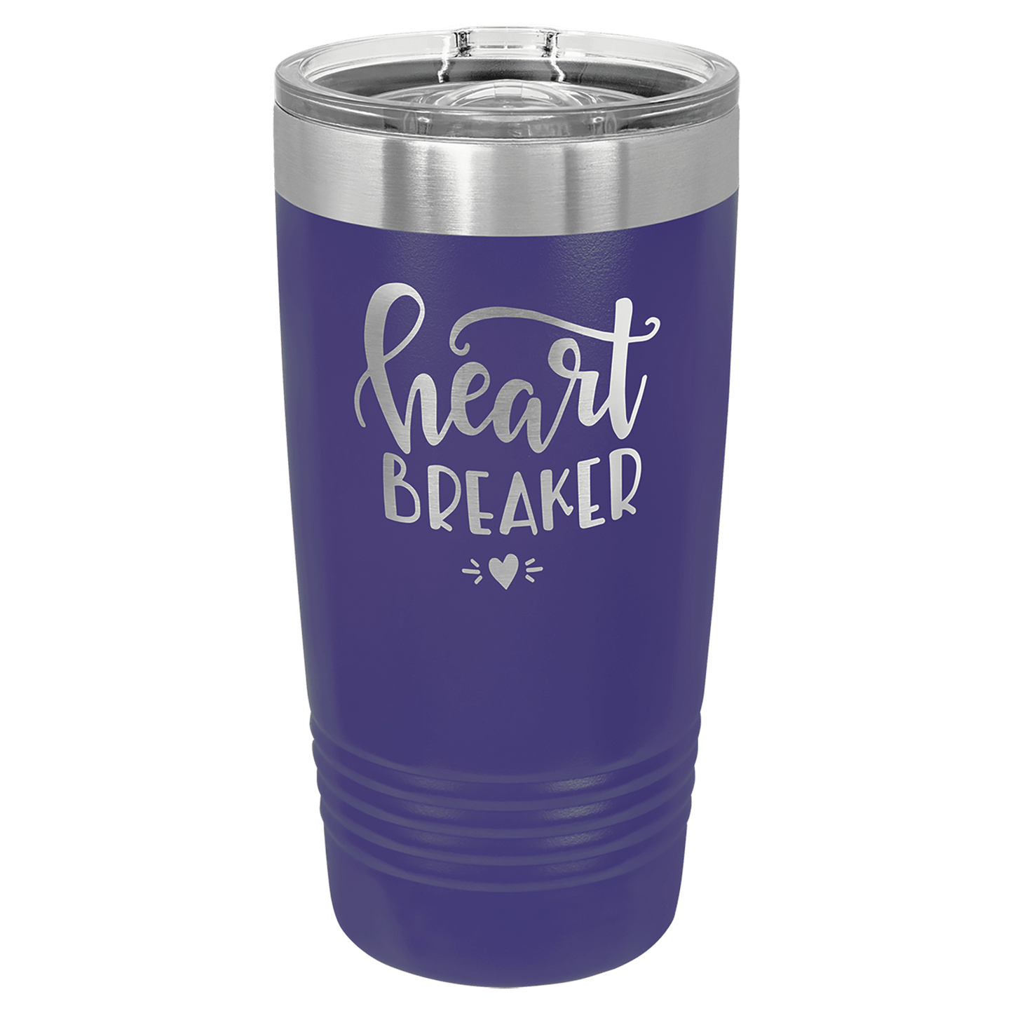 Personalized 20 oz. stainless steel ringneck tumbler with slider lid and custom engraved name or message