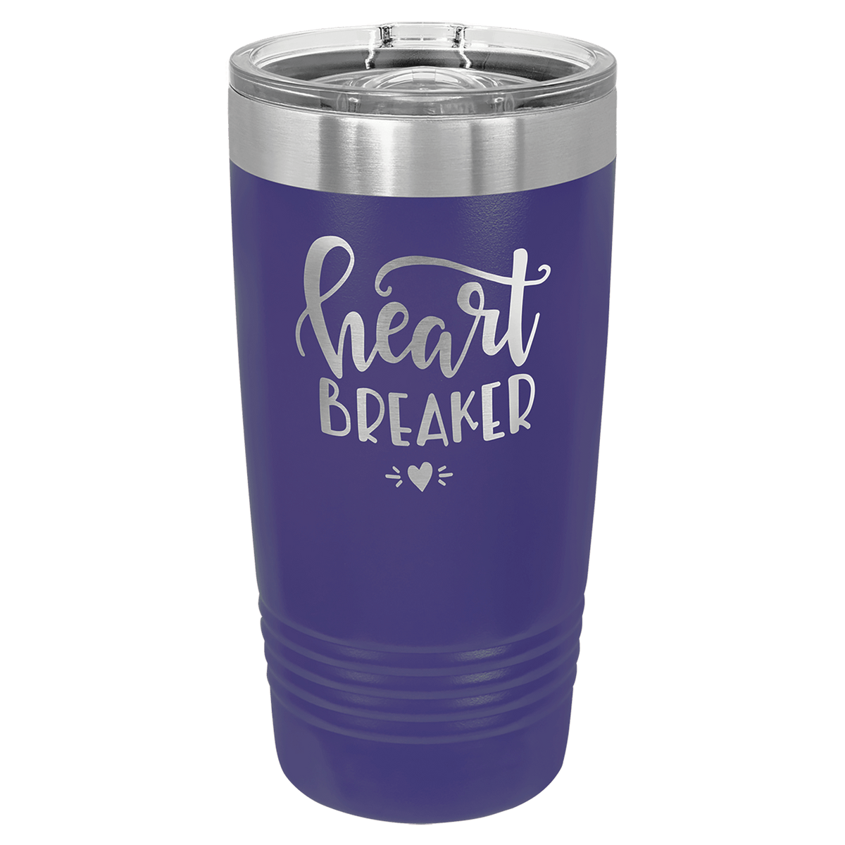 Personalized 20 oz. stainless steel ringneck tumbler with slider lid and custom engraved name or message
