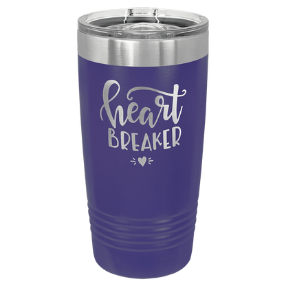 Personalized 20 oz. stainless steel ringneck tumbler with slider lid and custom engraved name or message