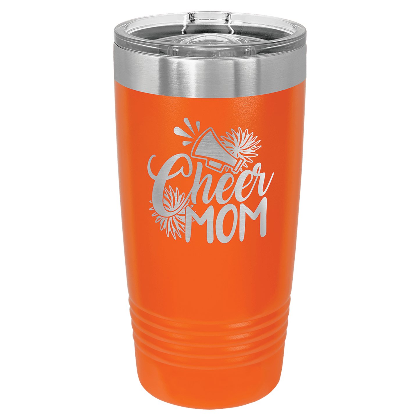 Personalized 20 oz. stainless steel ringneck tumbler with slider lid and custom engraved name or message