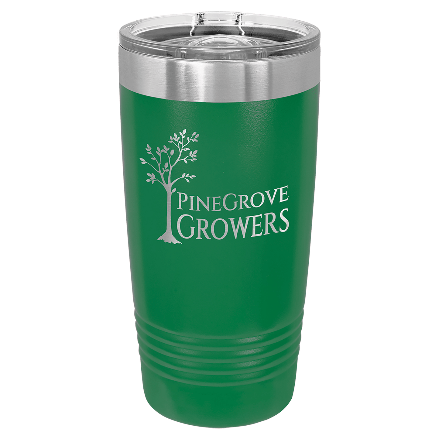 Personalized 20 oz. stainless steel ringneck tumbler with slider lid and custom engraved name or message