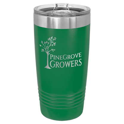 Personalized 20 oz. stainless steel ringneck tumbler with slider lid and custom engraved name or message