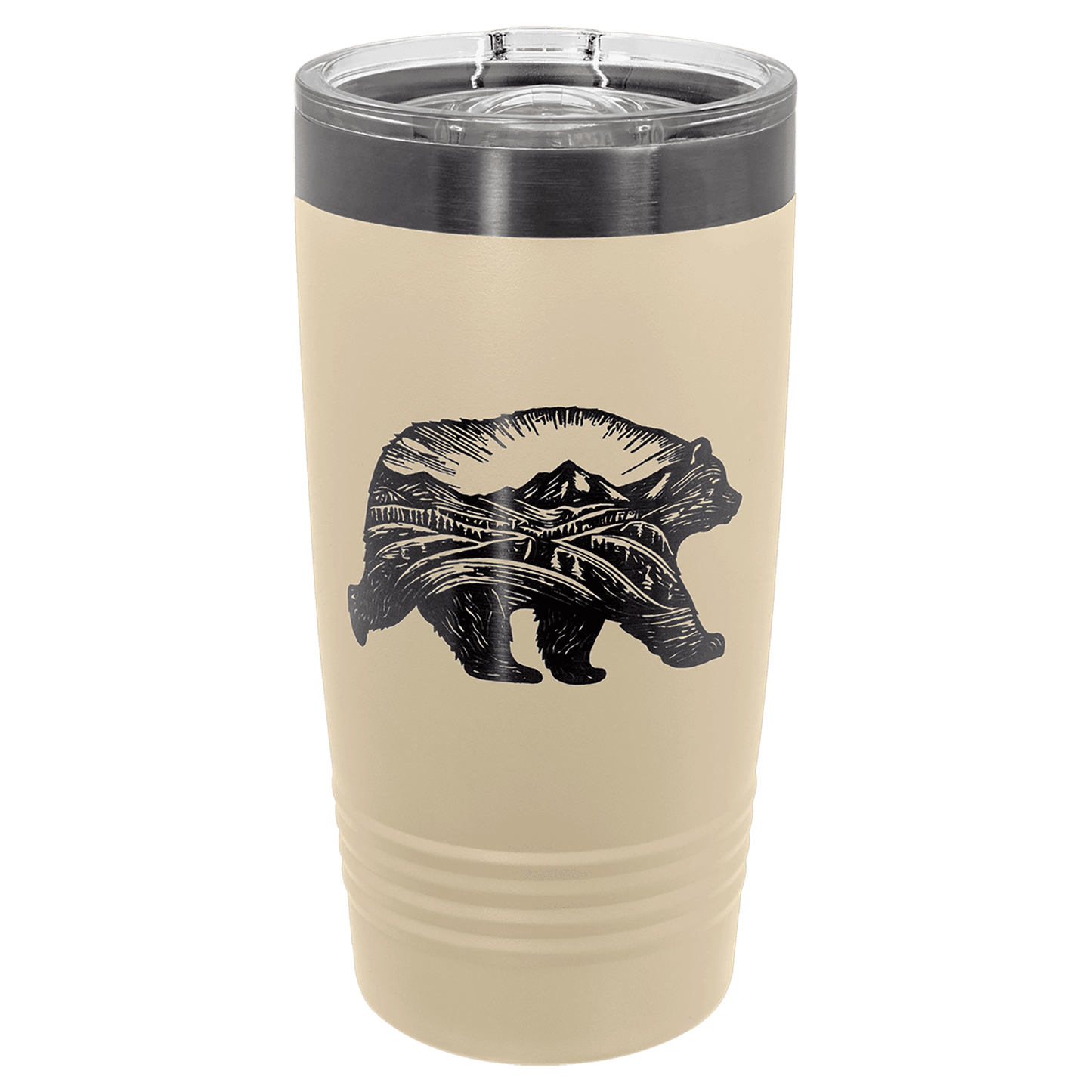 Sand/Ghost Black Polar Camel 20 oz. Warm ION-Plated Ringneck Tumbler with Slider Lid