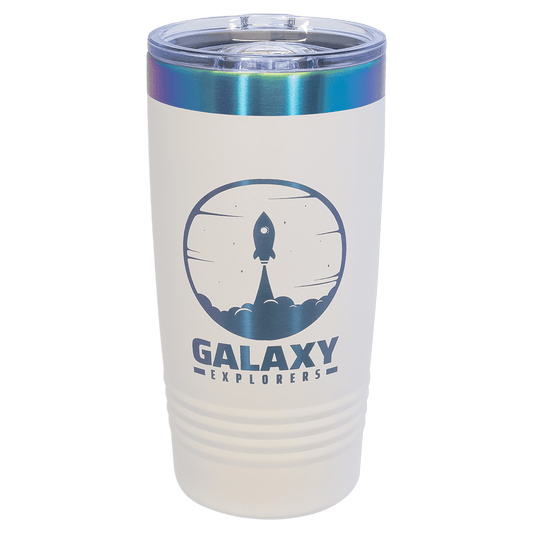 Personalized 20 oz. Prism ION-plated tumbler with slider lid and custom engraved name or message