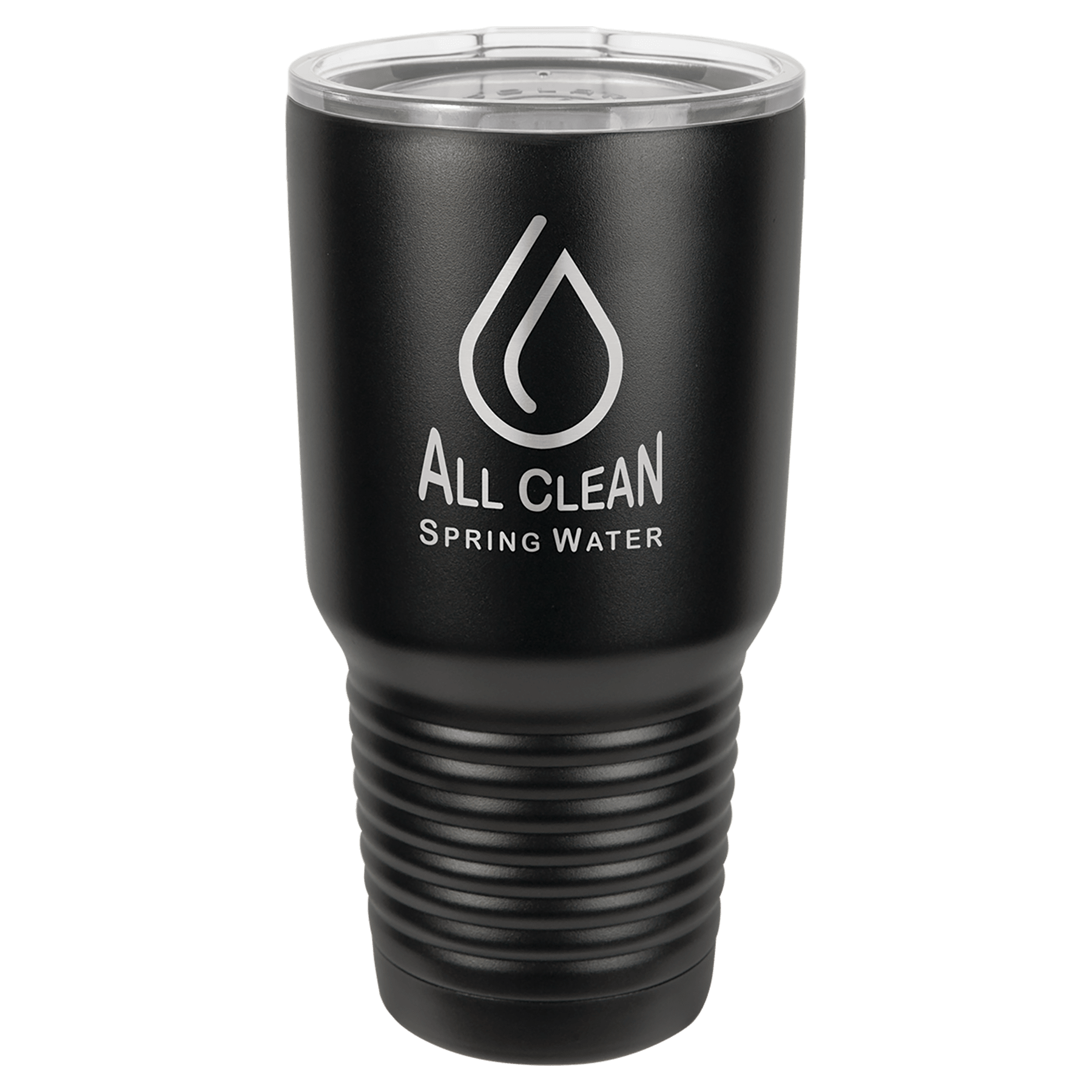 Black Polar Camel 30 oz. Full Ringneck Tumbler with Logo Lid
