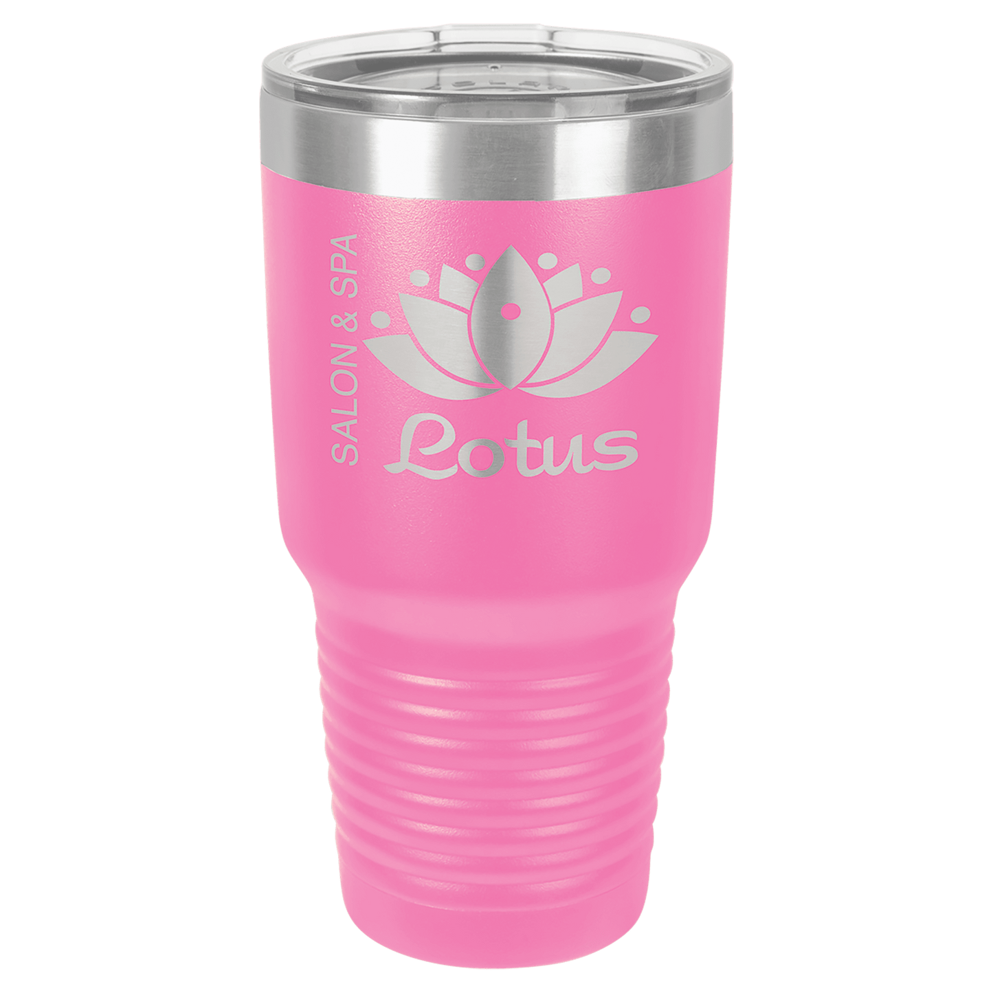 Polar Camel 30 oz. Pink Vacuum Insulated Ringneck Tumbler with Clear Lid