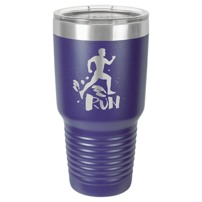 Personalized 30 oz. stainless steel ringneck tumbler with logo lid and custom engraved name or design