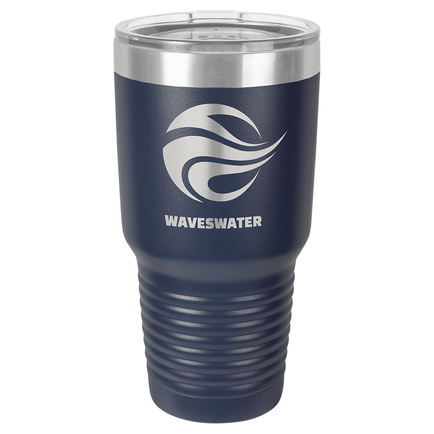 Polar Camel 30 oz. Navy Blue Vacuum Insulated Ringneck Tumbler with Clear Lid