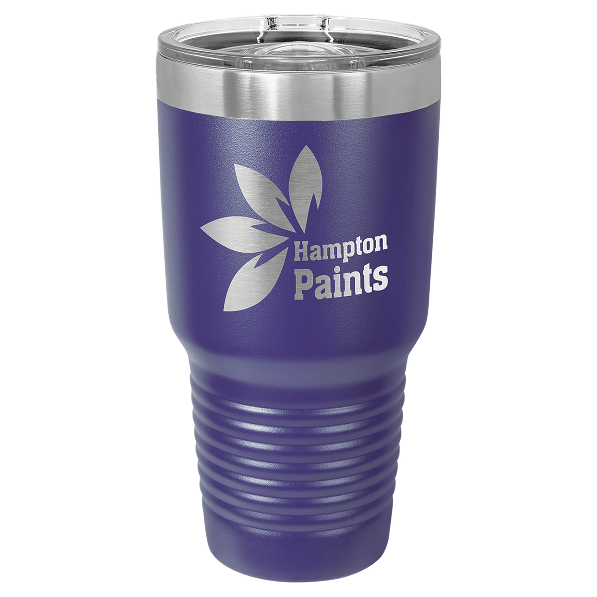Personalized 30 oz. stainless steel ringneck tumbler with slider lid and custom engraved name or message