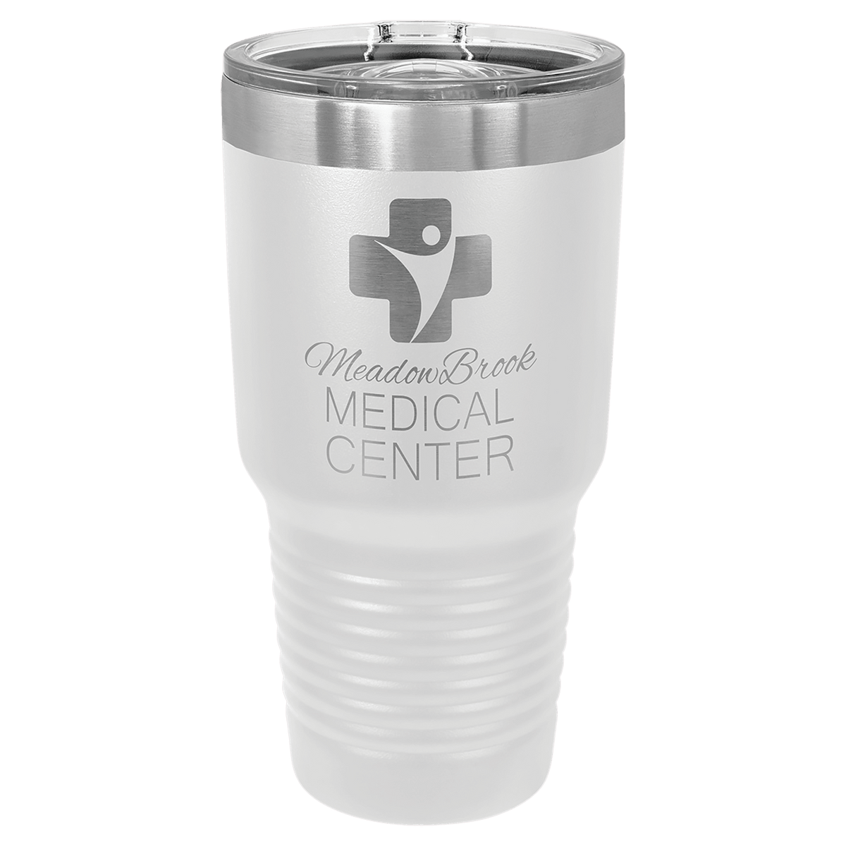 Personalized 30 oz. stainless steel ringneck tumbler with slider lid and custom engraved name or message