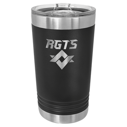 Personalized 16 oz. insulated stainless steel pint with slider lid and custom engraved name or design