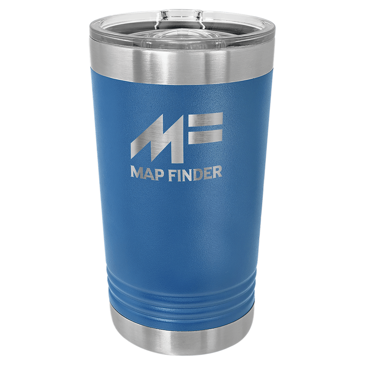 Personalized 16 oz. insulated stainless steel pint with slider lid and custom engraved name or design