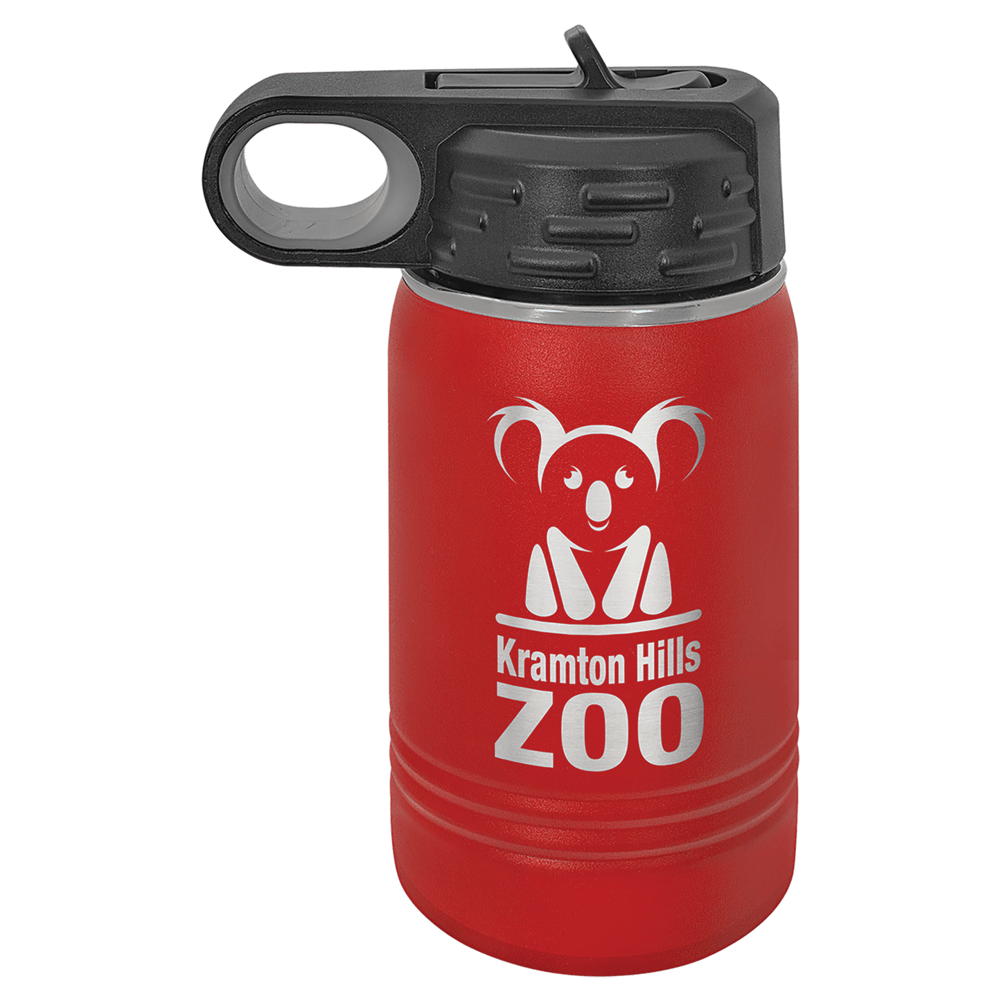 Personalized 12 oz. insulated stainless steel water bottle with custom engraved name or design