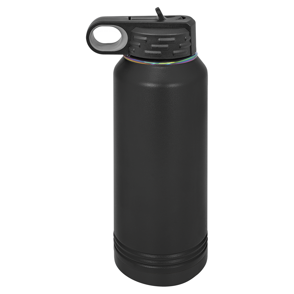 Personalized 32 oz. Black/Prism ION-Plated Water Bottle
