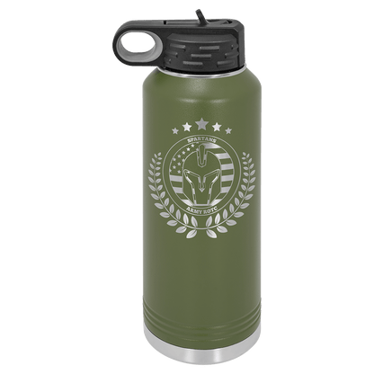 Personalized 40 oz. insulated stainless steel water bottle with flip-top lid and custom engraved name