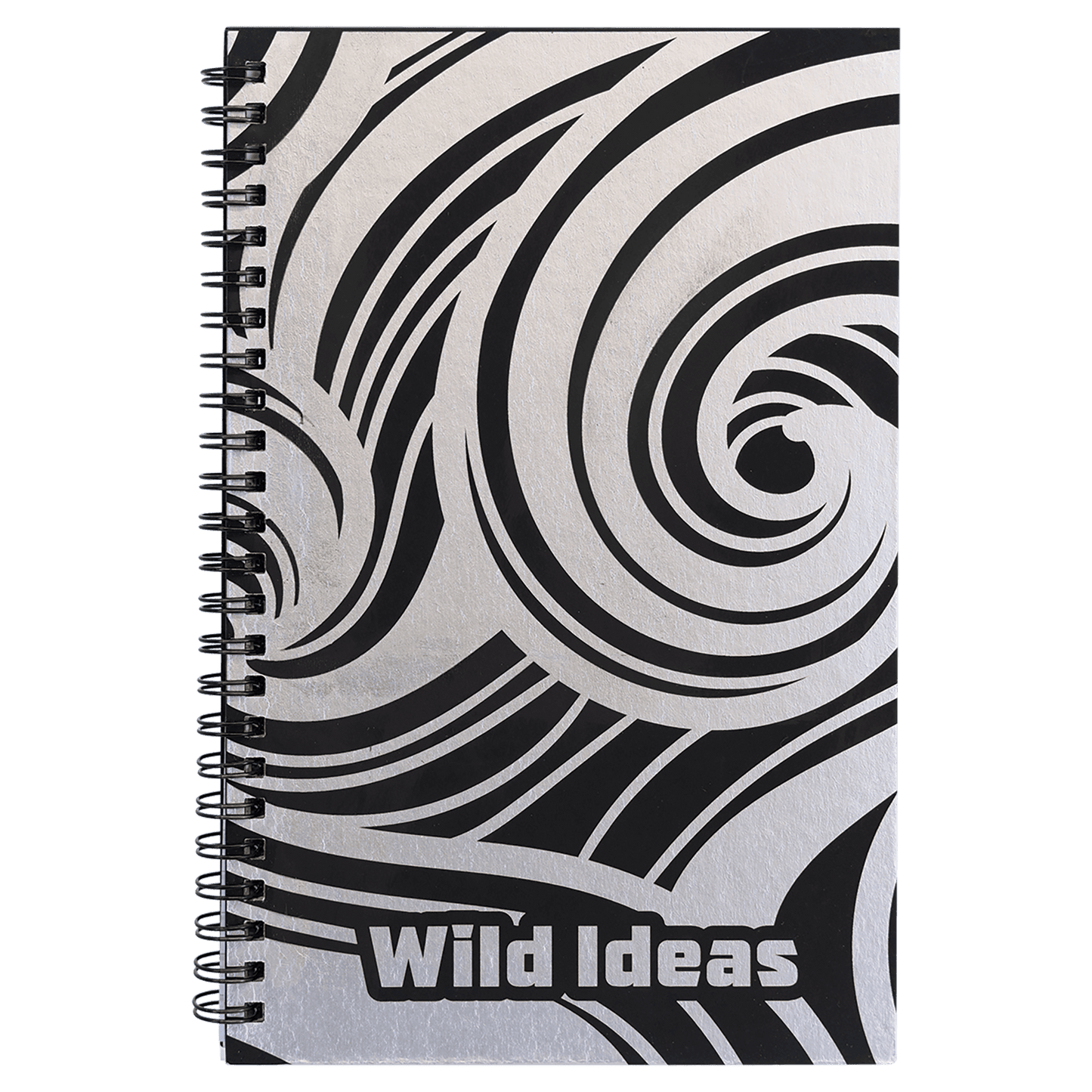 5 1/2" x 8 1/2" Black LazerBurst Spiral Notebook