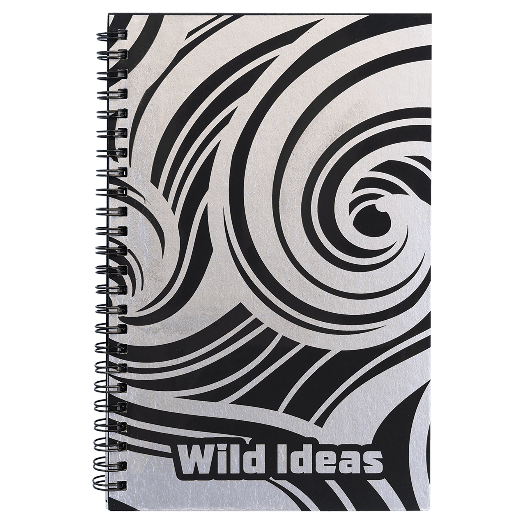 5 1/2" x 8 1/2" Black LazerBurst Spiral Notebook
