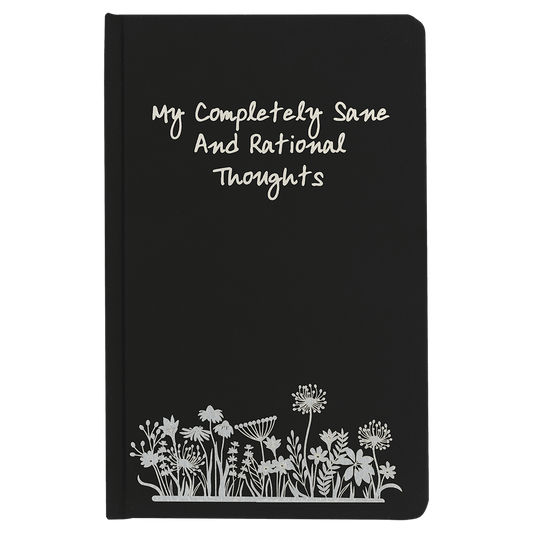 5 1/4" x 8 1/4" Black LazerBurst Journal