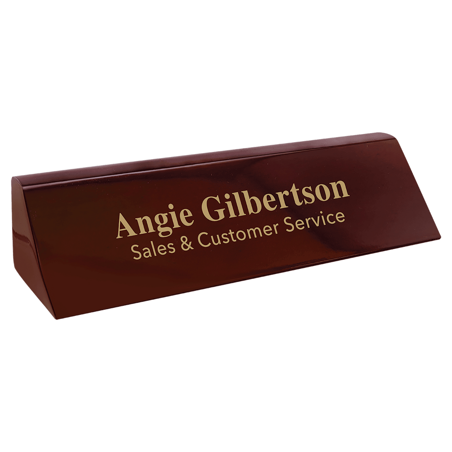 8 1/2" Piano Finish Desk Wedge laser engravable