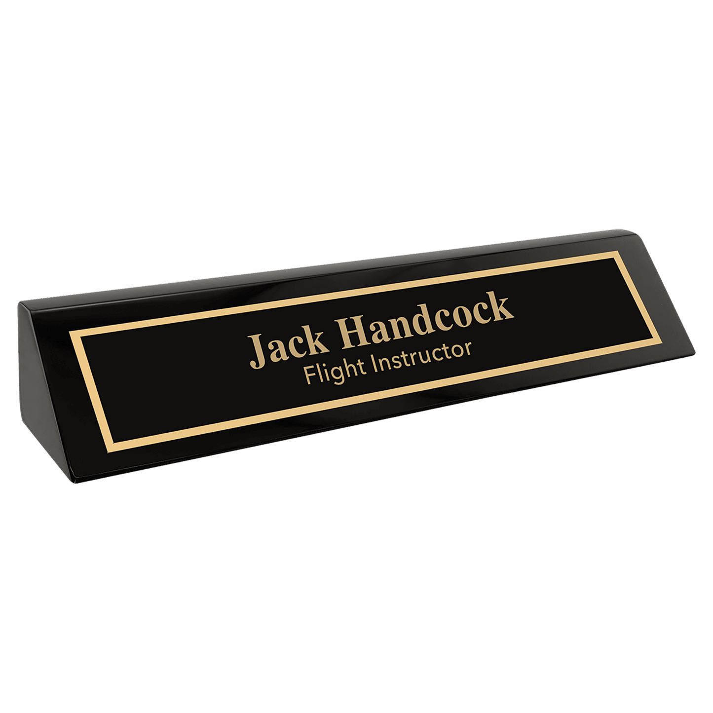 Black 10 1/2" Piano Finish Desk Wedge