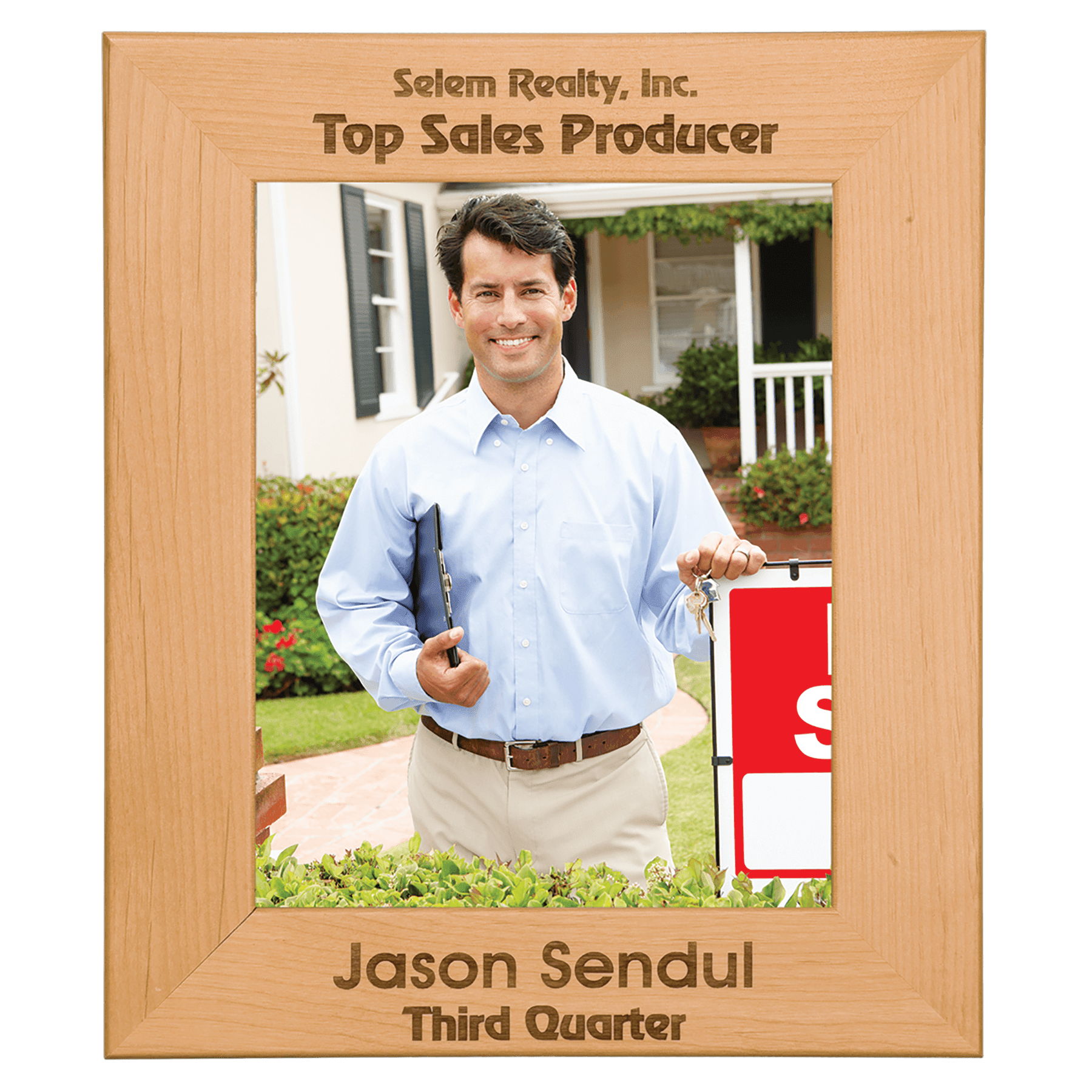 5" x 7" Genuine Red Alder Picture Frame laser engravable