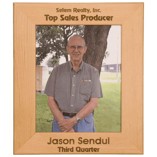 8" x 10" Genuine Red Alder Picture Frame laser engravable