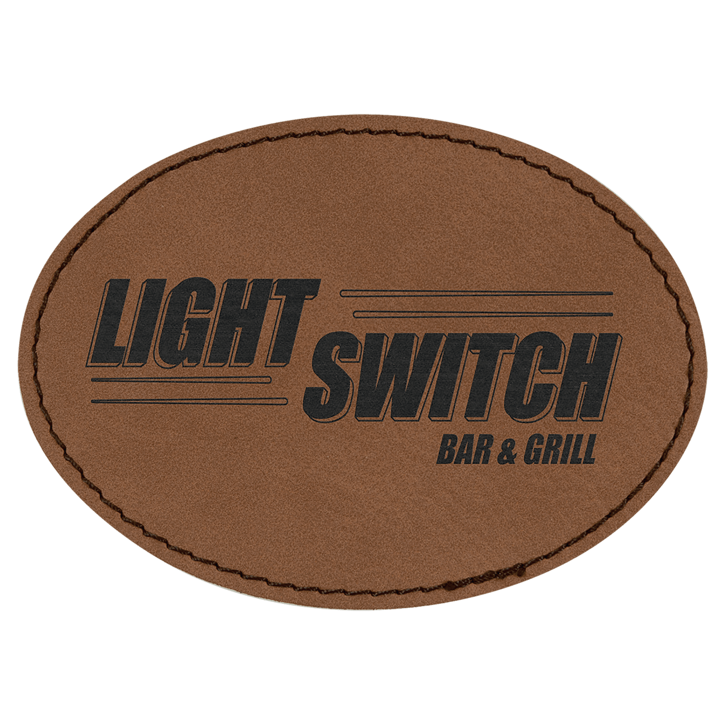 3 1/2" x 2 1/2" leatherette patch laser engravable Kota Pro adhesive