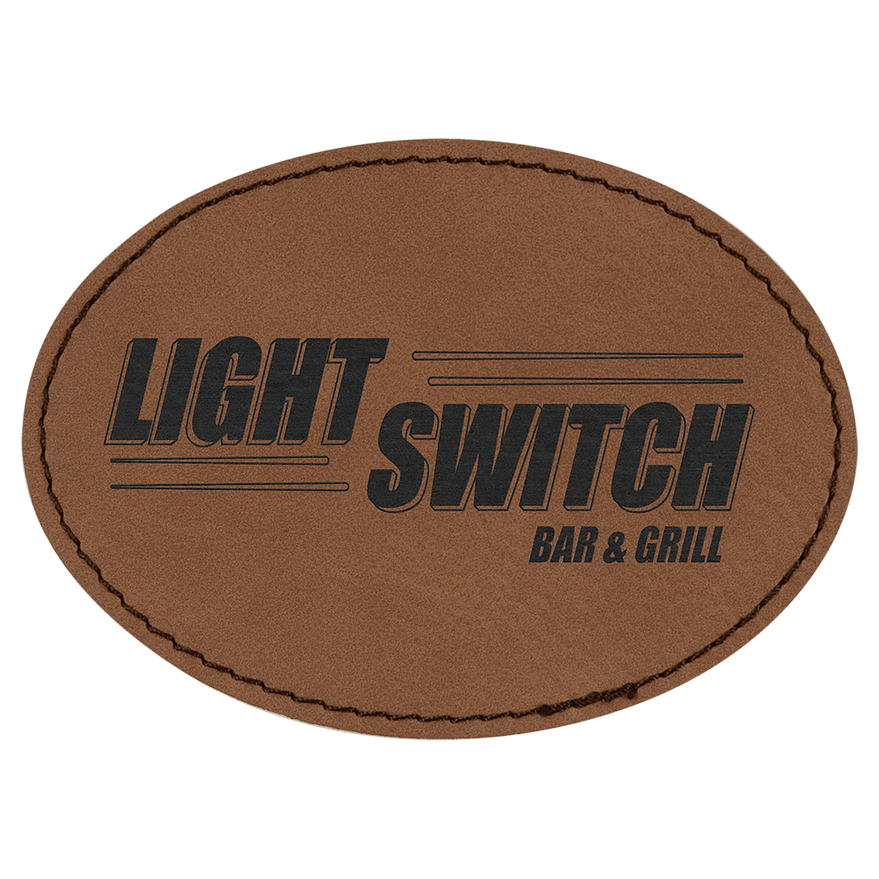 3 1/2" x 2 1/2" leatherette patch laser engravable Kota Pro adhesive