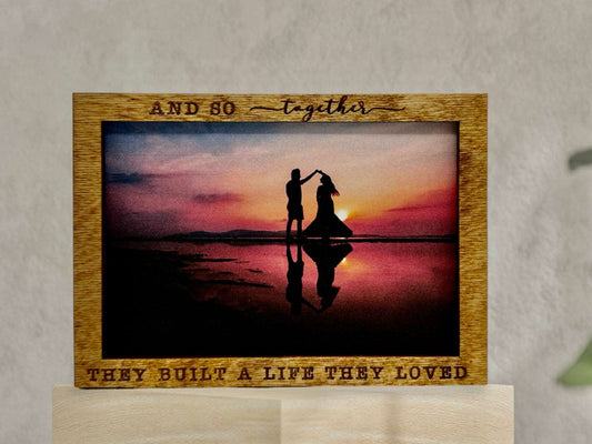 Engraved Wood Picture Frame