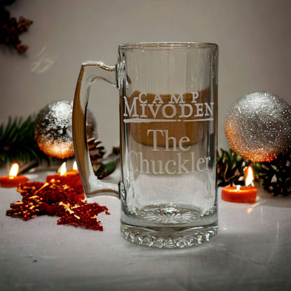 Etched Glass Mug