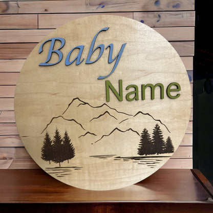 Engraved Wood Name sign