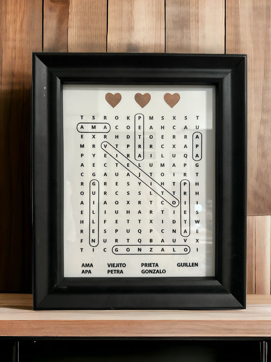 Framed Acrylic Word Search