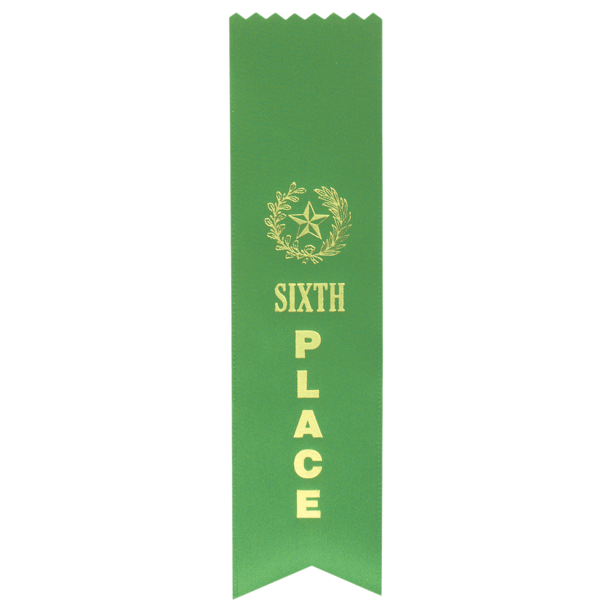6th Place Sticker Green 6th Place Pinked Top Ribbon – BA Customs Engravings